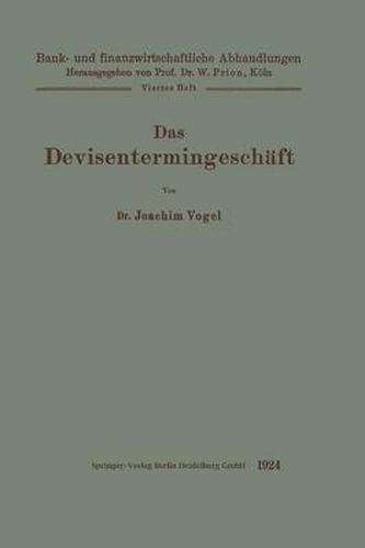 Cover image for Das Devisentermingeschaft