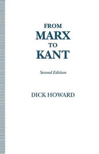 Cover image for From Marx to Kant