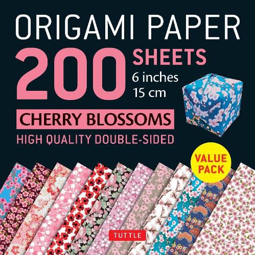 Origami Paper 200 Sheets Cherry Blossom Patterns 6  (15 CM): Tuttle Origami Paper: High-Quality Origami Sheets Printed with 12 Different Colors: Instructions for 8 Projects Included