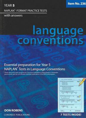 Cover image for Year 5 Language Conventions: NAPLAN-format Practice Tests with Answers