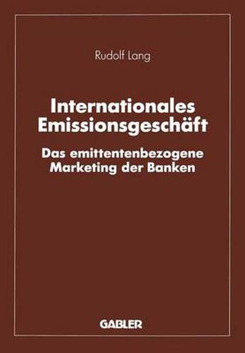 Cover image for Internationales Emissionsgeschaft