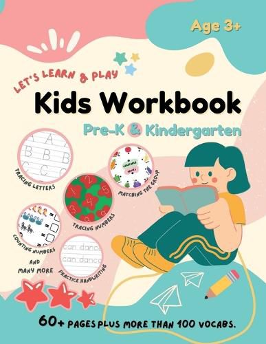 Cover image for Let's Learn & Play Kids Workbook Pre-K & Kindergarten