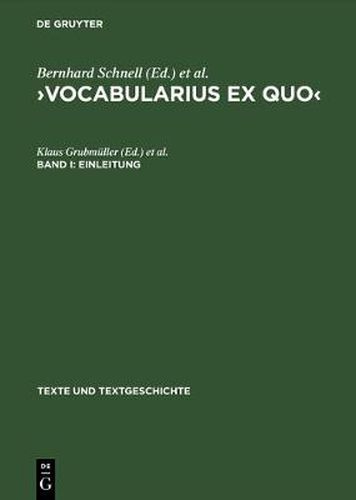 Cover image for >Vocabularius Ex quo