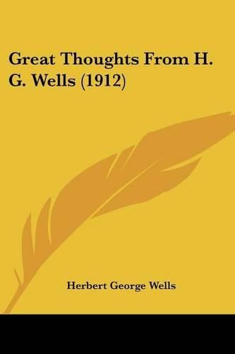 Cover image for Great Thoughts from H. G. Wells (1912)