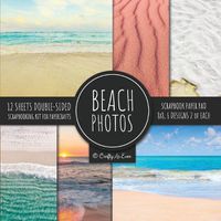 Cover image for Beach Photos Scrapbook Paper Pad 8x8 Scrapbooking Kit for Papercrafts, Cardmaking, DIY Crafts, Summer Aesthetic Design, Multicolor