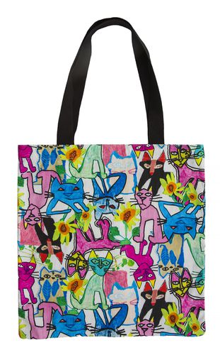 Cover image for Louise All Over Cats Tote Bag