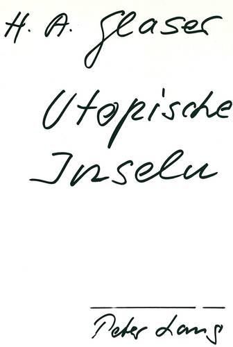 Cover image for Utopische Inseln: Beitraege Zu Ihrer Geschichte Und Theorie