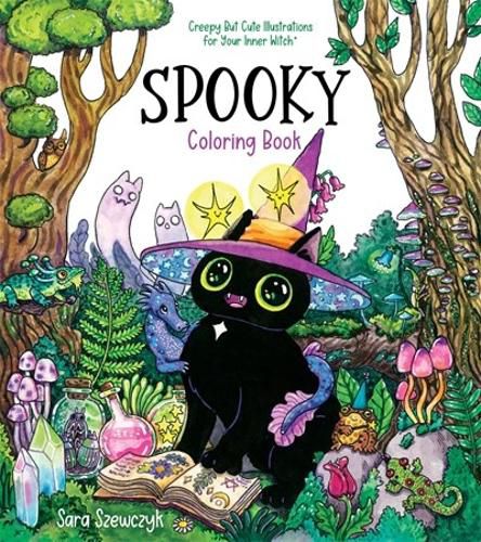 Cover image for Spooky Coloring Book: Creepy But Cute Illustrations for Your Inner Witch