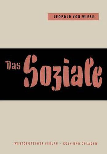 Cover image for Das Soziale Im Leben Und Im Denken