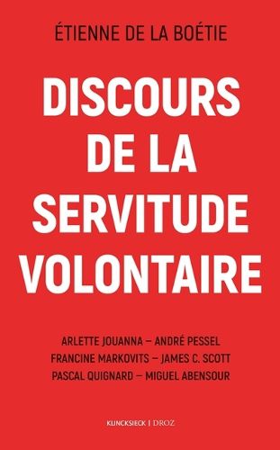 Cover image for Discours de la Servitude Volontaire