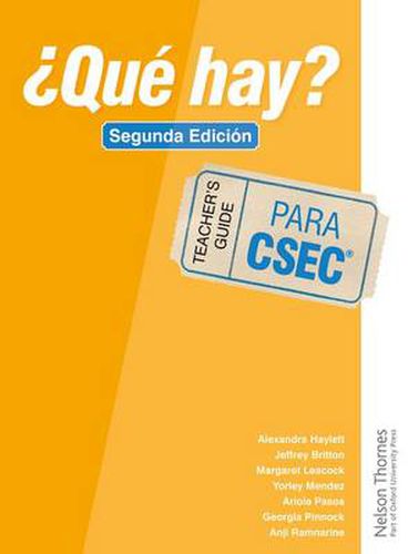 Cover image for ?Que Hay? Teacher's Guide CSEC (R)