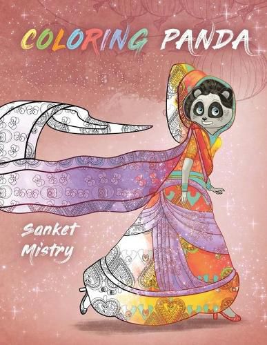 Cover image for Coloring Panda: A Coloring Book for Girls, Stress Relief Fun With Relaxing Designs of Magical Animals, Fantasy, Mandalas, Flowers, Patterns, Swirls for Adults, Kids 4-8, 9-12, Girls