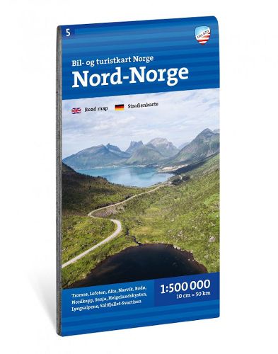 Cover image for Car and tourist map of Northern Norway (Nord-Norge)