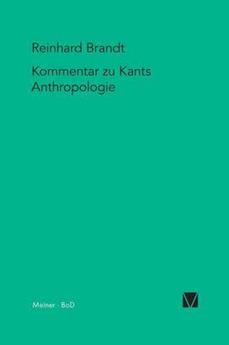 Cover image for Kritischer Kommentar zu Kants Anthropologie in pragmatischer Hinsicht (1798)