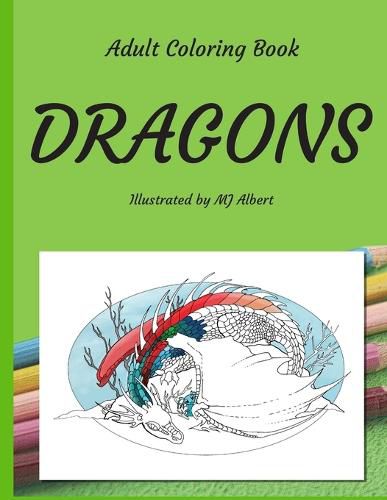 Cover image for Adult Coloring Book Dragons