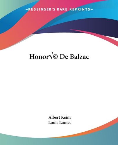 Cover image for Honore De Balzac