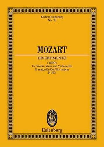 Cover image for Divertimento In E Flat Major KV 563