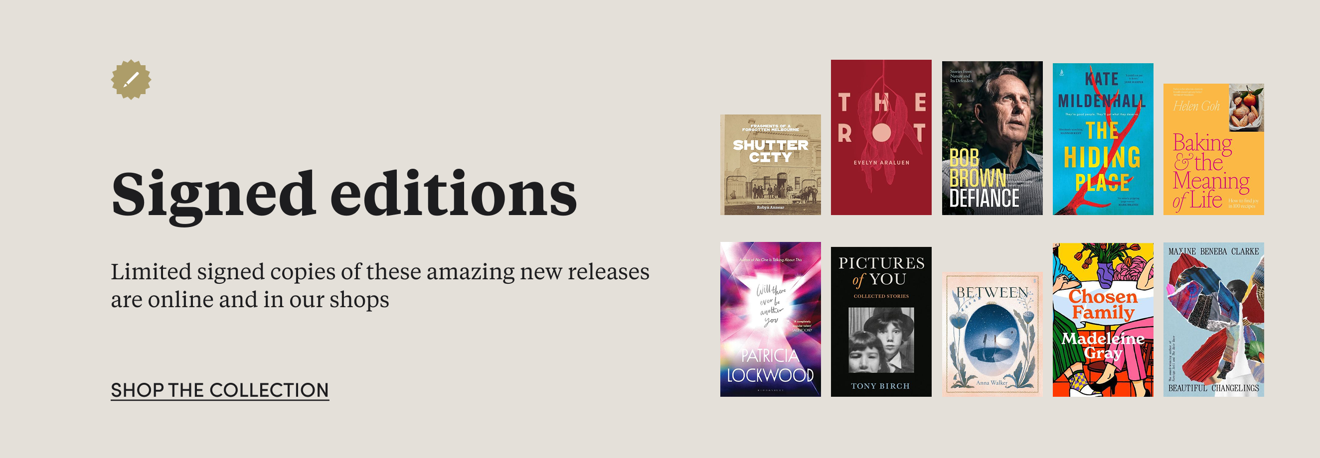 Signed copies of amazing new releases, available online and in Readings shops now!