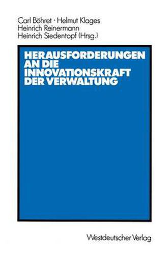 Cover image for Herausforderungen an die Innovationskraft der Verwaltung