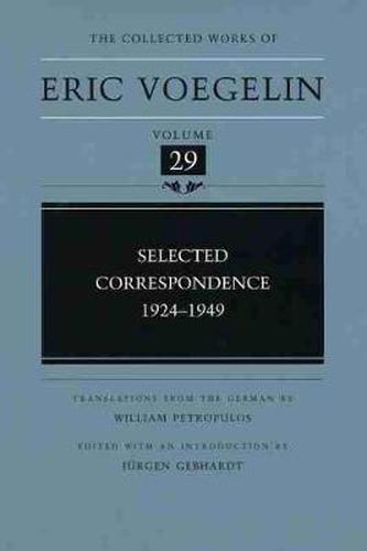 Cover image for Selected Correspondence, 1924-1949 (CW29)