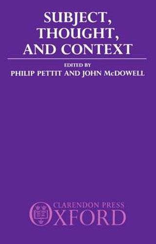 Cover image for Subject, Thought and Context