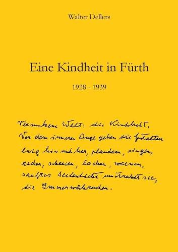 Cover image for Eine Kindheit in Furth: 1928 - 1939