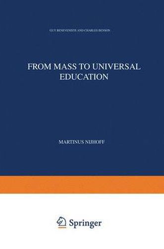 Cover image for From Mass to Universal Education: The Experience of the State of California and its Relevance to European Education in the Year 2000