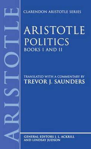 Cover image for Politics: Books I and II