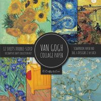 Cover image for Van Gogh Collage Paper for Scrapbooking: Famous Paintings, Fine Art Prints, Vintage Crafts Decorative Paper