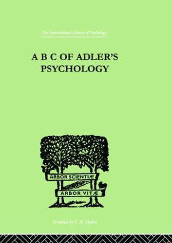 Cover image for A B C Of Adler'S Psychology