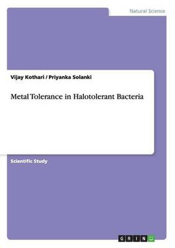 Cover image for Metal Tolerance in Halotolerant Bacteria