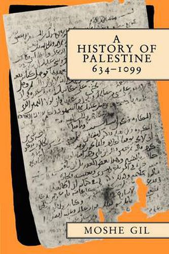 Cover image for A History of Palestine, 634-1099