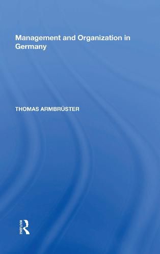 Cover image for Management and Organization in Germany