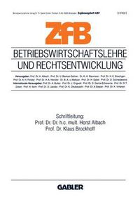 Cover image for Betriebswirtschaftslehre und Rechtsentwicklung