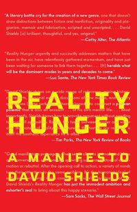 Cover image for Reality Hunger: A Manifesto