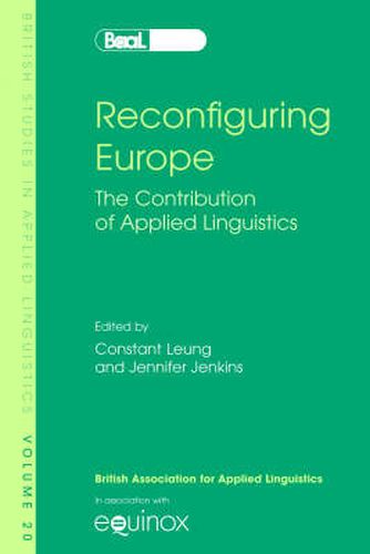 Cover image for Reconfiguring Europe: The Contribution of Applied Linguistics