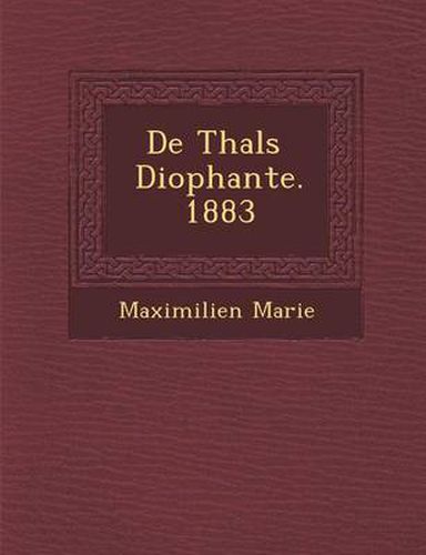 de Thal S Diophante. 1883