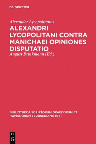 Cover image for Contra Manichaei Opiniones DI Pb