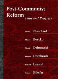 Cover image for Post-Communist Reform: Pain and Progress