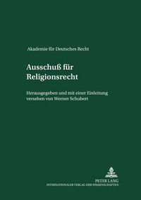 Cover image for Ausschuss Fuer Religionsrecht: Nachtrag Zu Band XIV (Voelkerrecht)