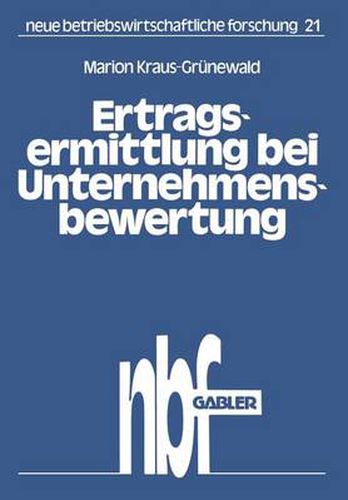 Cover image for Ertragsermittlung Bei Unternehmensbewertung