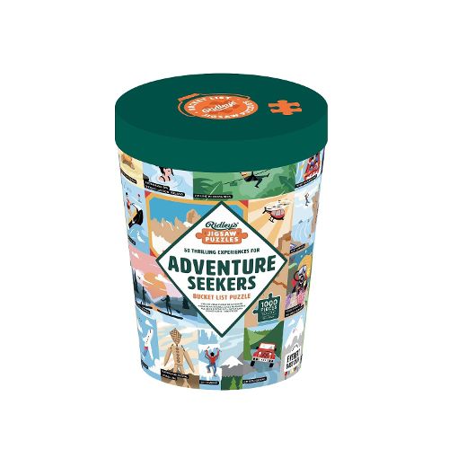 Cover image for 50 Thrilling Experiences for Adventure Seekers 1000-piece Bucket List Jigsaw Puzzle