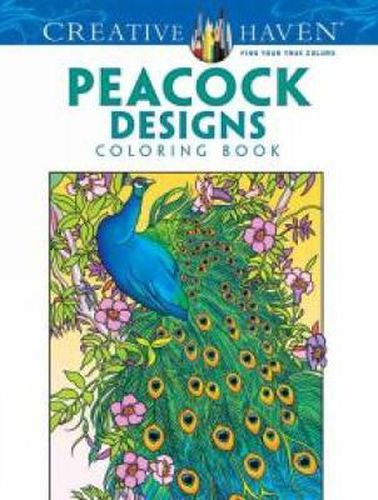 Cover image for Creative Haven Peacock Designs Coloring Book