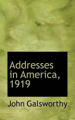 Addresses in America, 1919