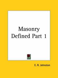 Cover image for Masonry Defined