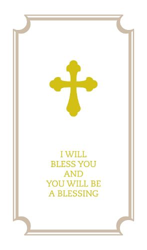 Cover image for I Will Bless You and You Will Be a Blessing, Commemorative Wedding Booklet, Gift Edition