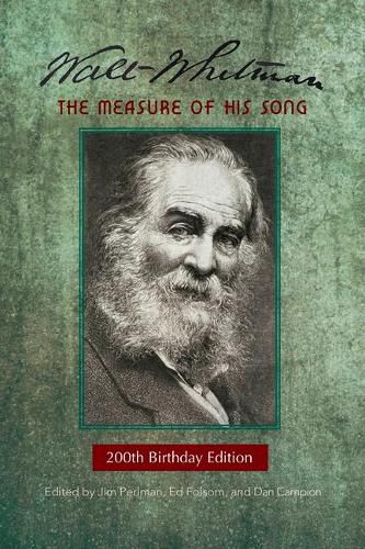 Cover image for Walt Whitman: The Measure of His Song