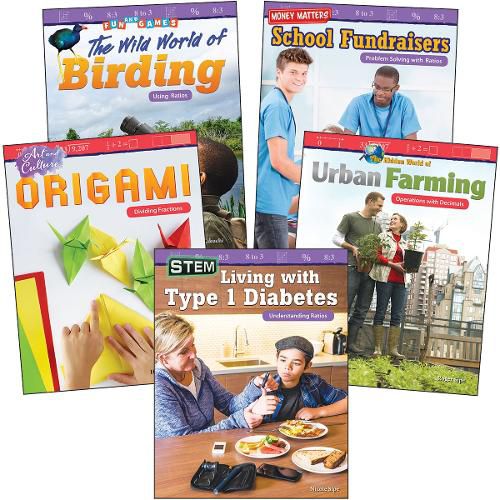 Cover image for Fractions, Decimals, and Ratios Grade 6: 5-Book Set
