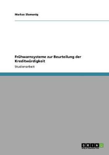 Cover image for Fruhwarnsysteme zur Beurteilung der Kreditwurdigkeit