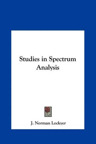 Cover image for Studies in Spectrum Analysis